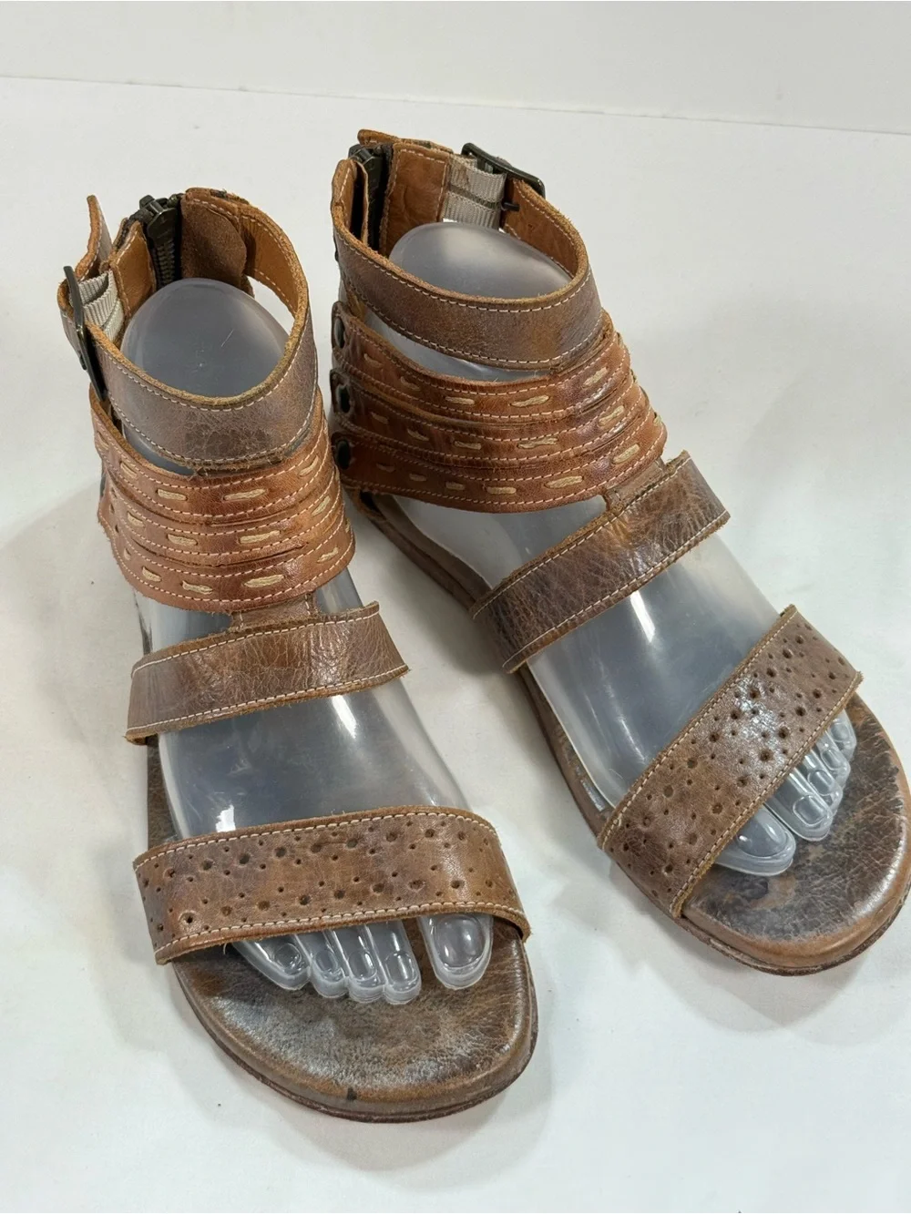 BEDSTU Brown Leather ARTEMIS Strappy Gladiator Sandals size 7 - Picture 5 of 8